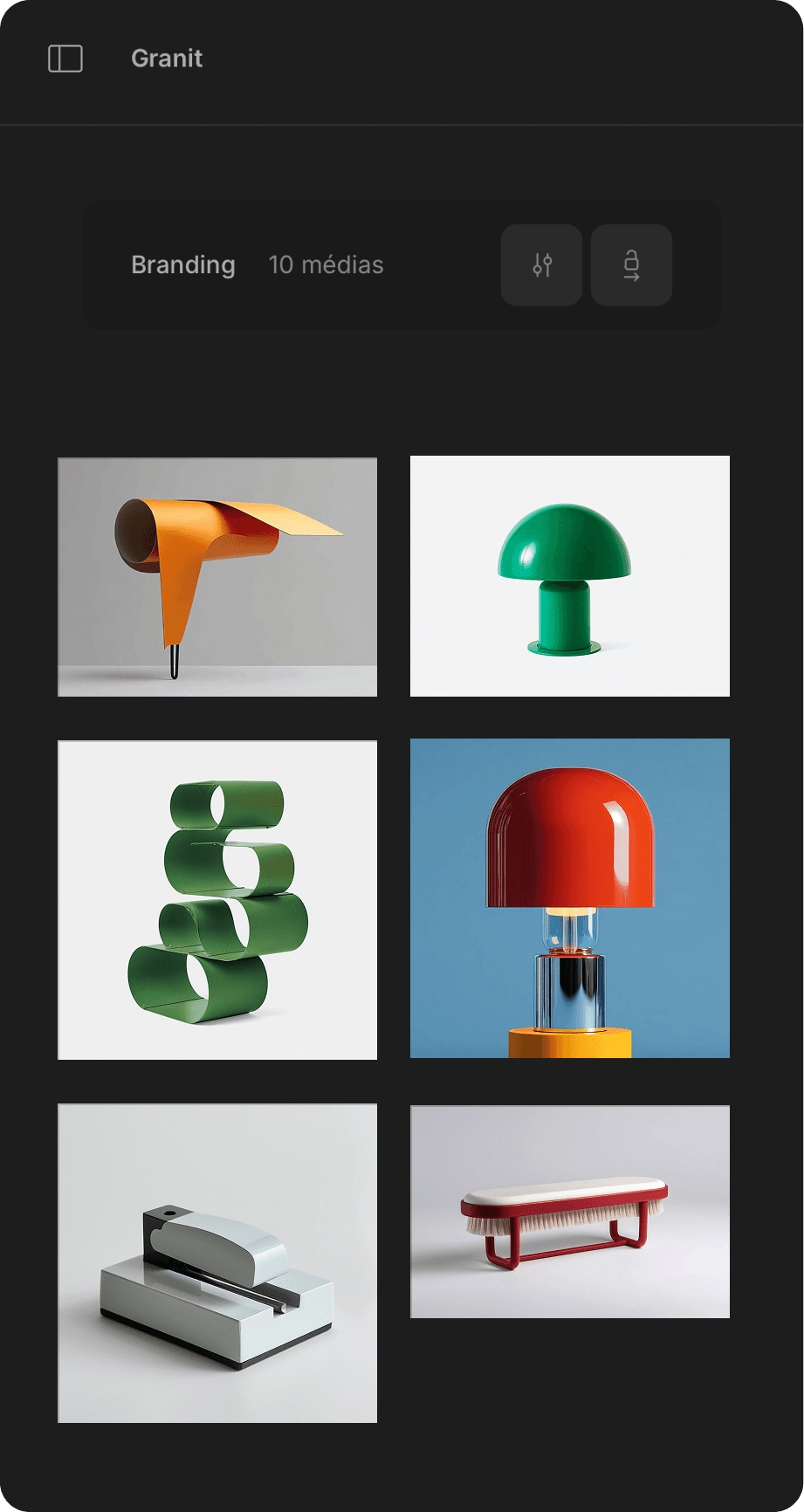 Interface Granit sur mobile